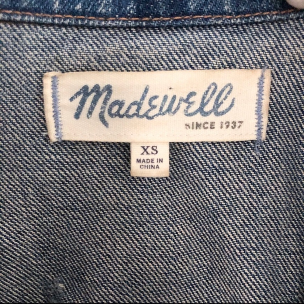 MADEWELL Ripped Distressed Denim Jean Jacket - Picture 7 of 8
